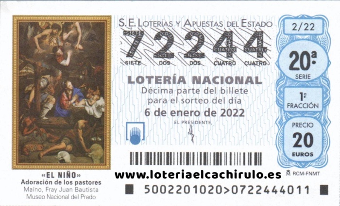Décimo loteria del Niño 2022